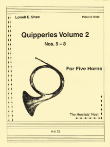 Shaw: Quipperies Vol 2 (5 - 8) (5 horns)