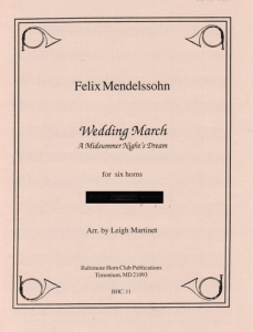 Mendelssohn: Wedding March (6 horns)