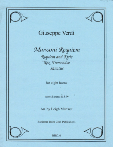 Verdi: Manzoni Requiem (8 horns)