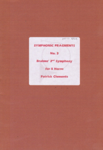 Clements: Symphonic Fragments No. 3, Brahms 2 (5 horns)