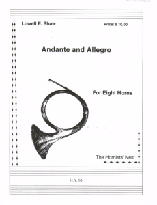 Shaw: Andante & Allegro (8 horns)