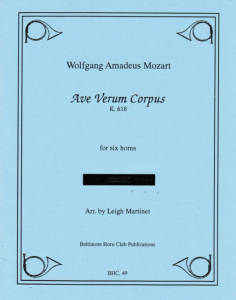 Mozart: Ave Verum Corpus (6 horns)