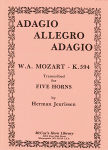 Mozart: Adagio, Allegro, Adagio (5 horns)