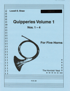 Shaw: Quipperies Vol.1 (1 - 4) (5 horns)